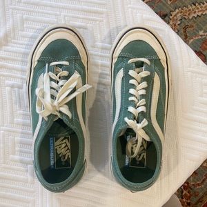 Vans Teal Checkered Shoes